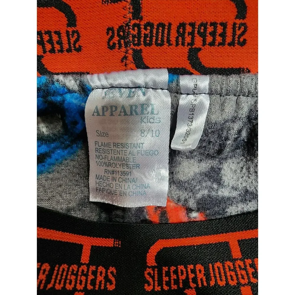 Seven Apparel Boy's Fleece Sleeper Joggers Race Cars 8/10